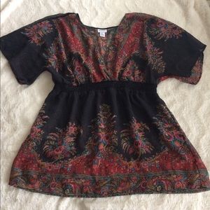 Motherhood Maternity XL Sheer Peasant Top